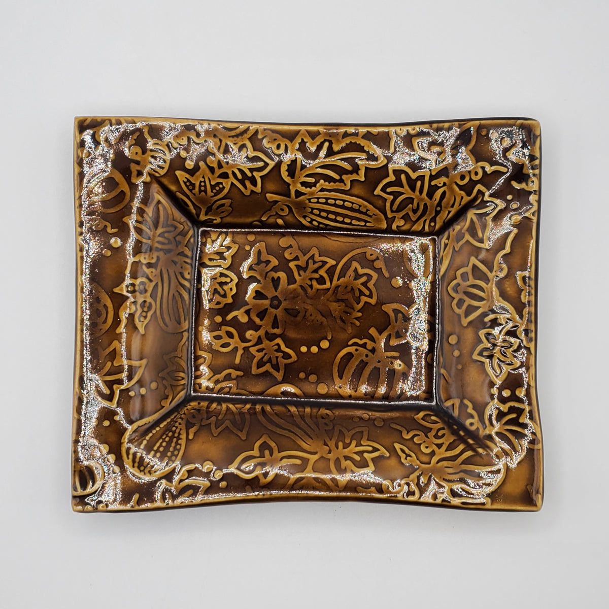Earth & Fire Collection - Pumpkin Gourd Textured Dish