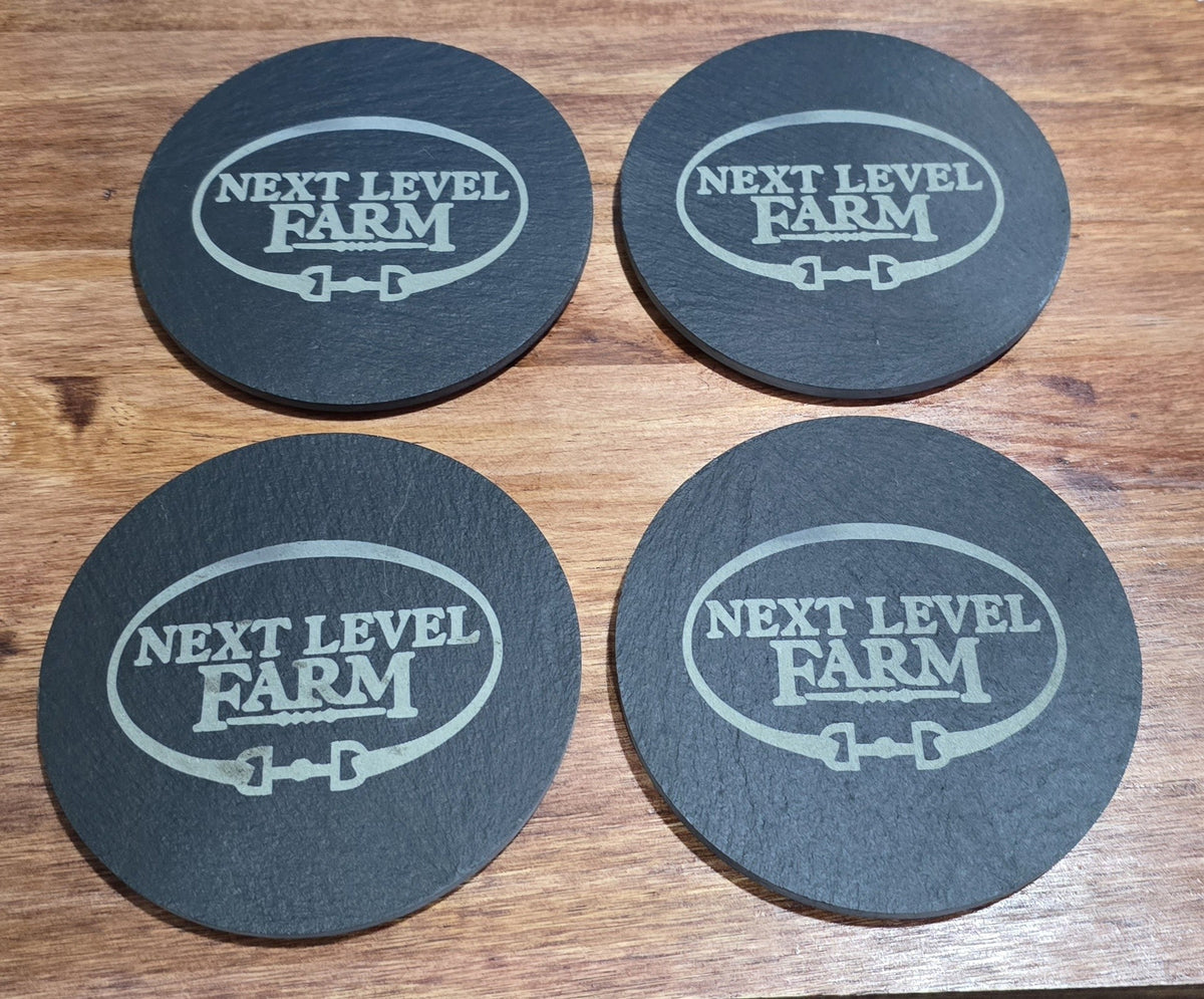 Carved Collection - Laser Engraved Custom Slate Coasters