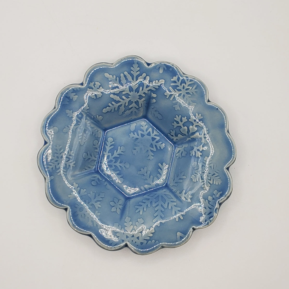 Earth & Fire Collection - Snowflake Textured Dish