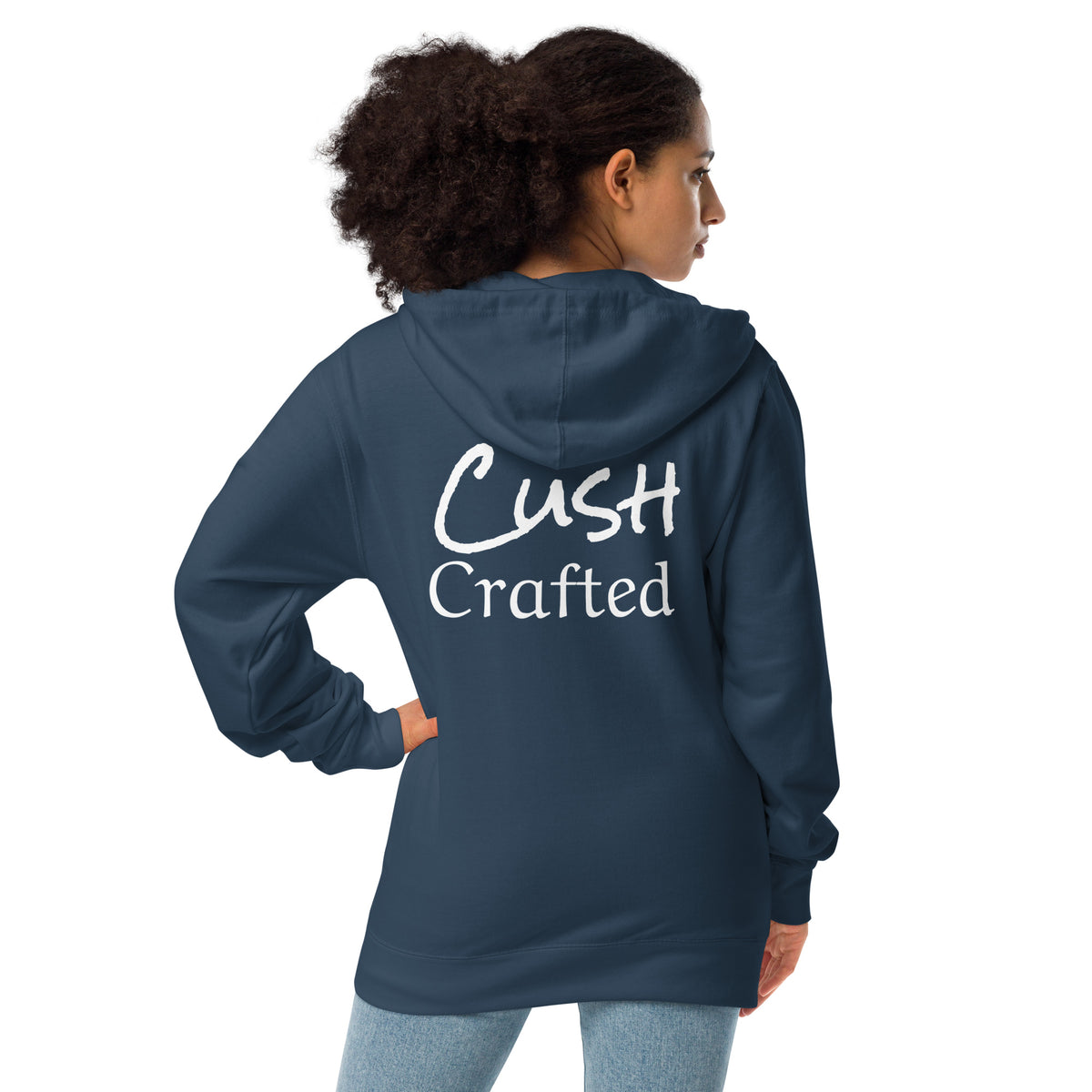 Cush Crafted Unisex Fleece Zip Up Hoodie
